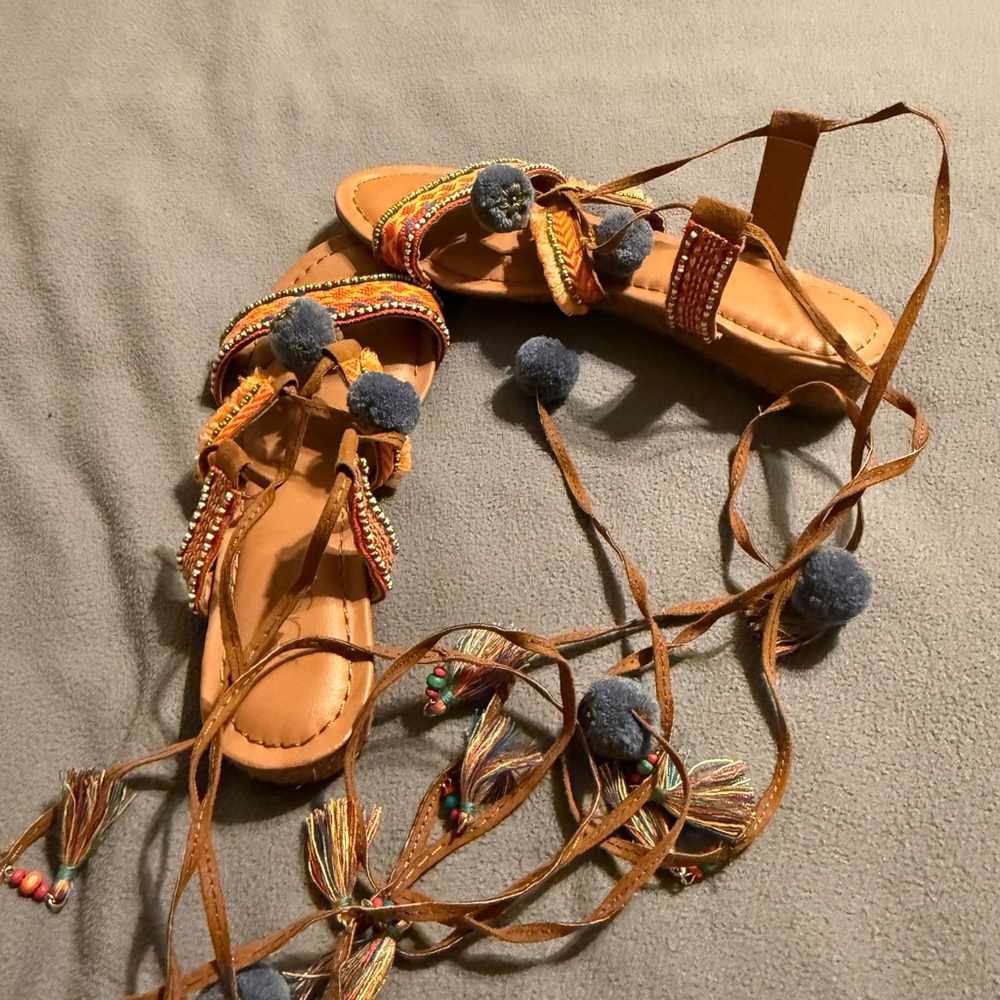 Sugar Multicolor Pom Pom Sandals